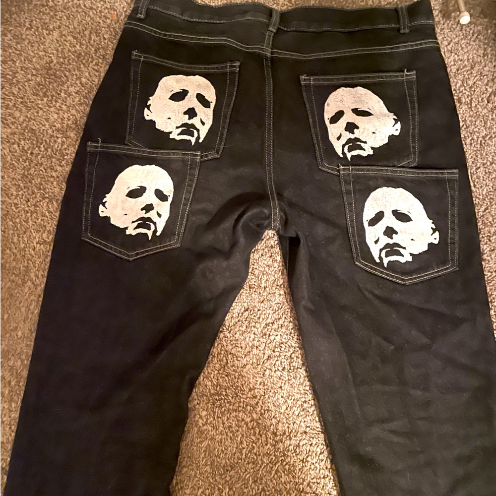 santo superior streetwear michael myers denim jeans